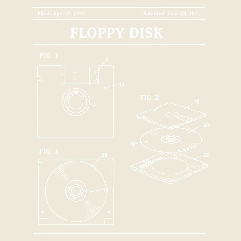 Retro Floppy Disk Blueprint
