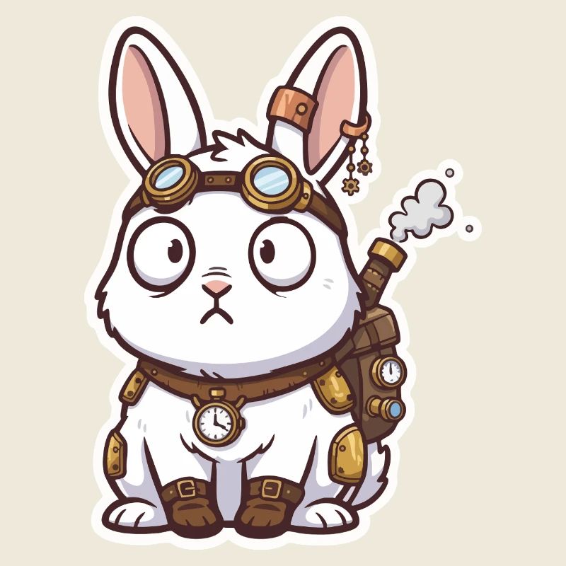 Steampunk Bunny Messenger Backpack Steam