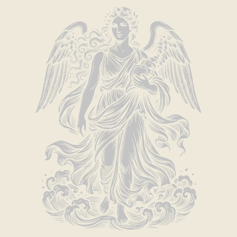Celestial Angel in Clouded Tapestry