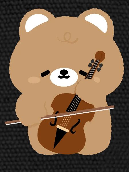 Bear Cello Charm