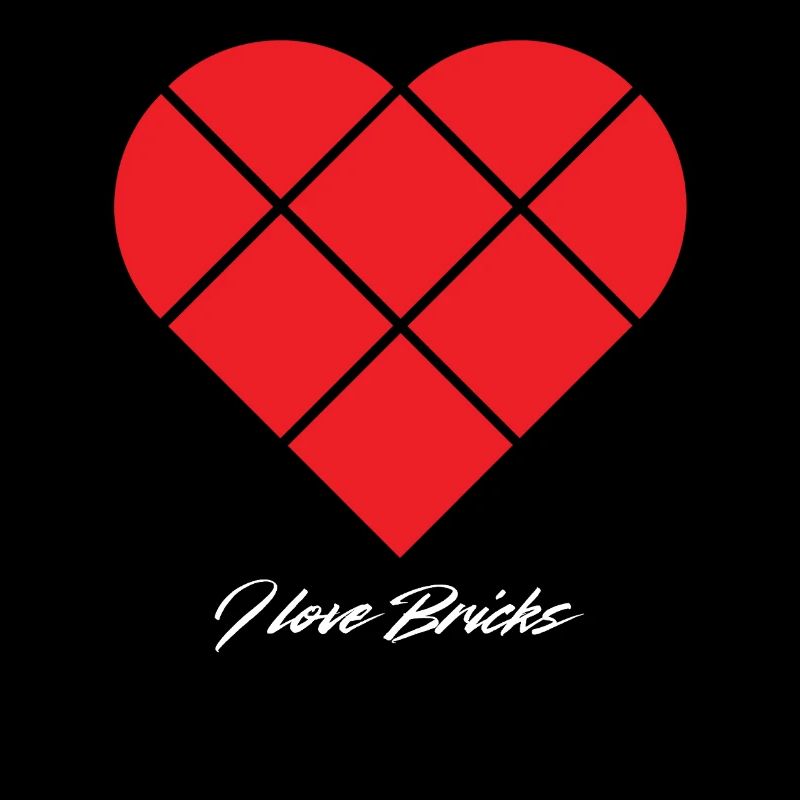 Klemmbausteine Herz: I Love Bricks