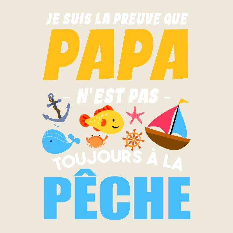Papa Pêche Pêcheur Bébé Nourrisson Naissance