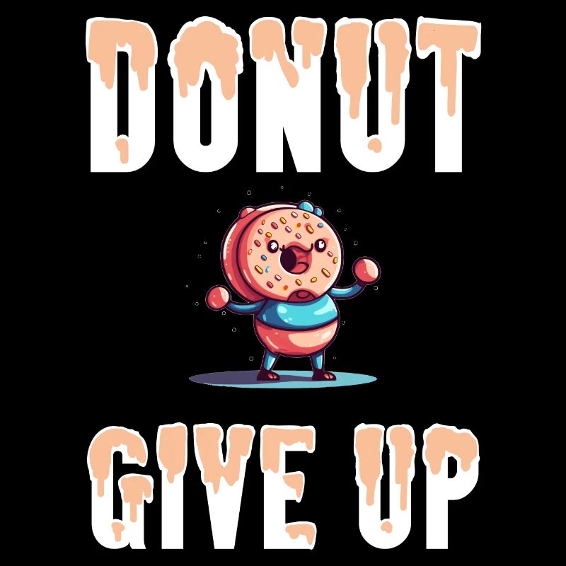 Donut give up pun Never give up funny
