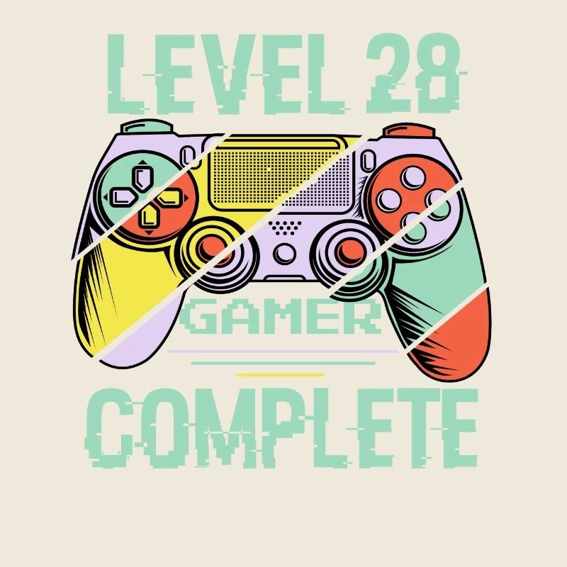 Niveau 28 complète 28 Ans Gamer Level 28 Complete