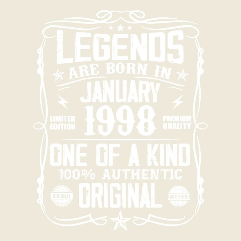 Birthday gift born in January 1998