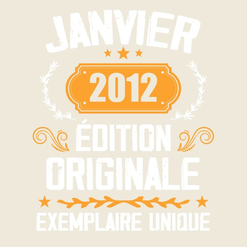 Anniversaire Cadeau Millésime Janvier 2012 - 2012