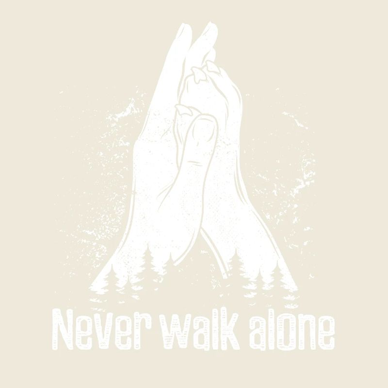 Never Walk Alone - Hand + Hundepfote - High Five