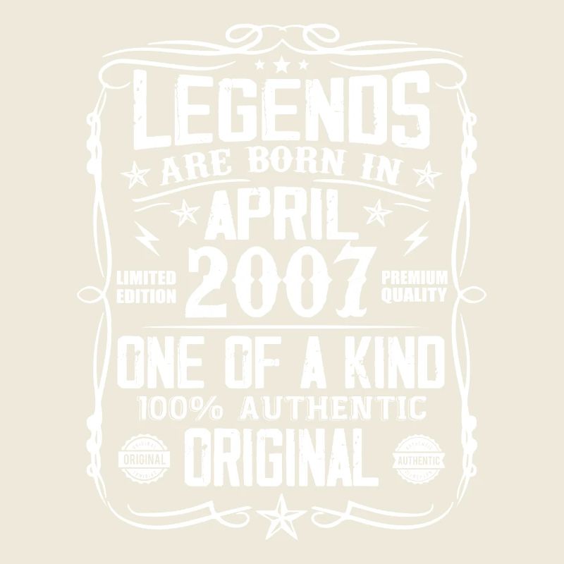 Les Légendes Sont Nées En Avril 2007 - Cadeau 2007