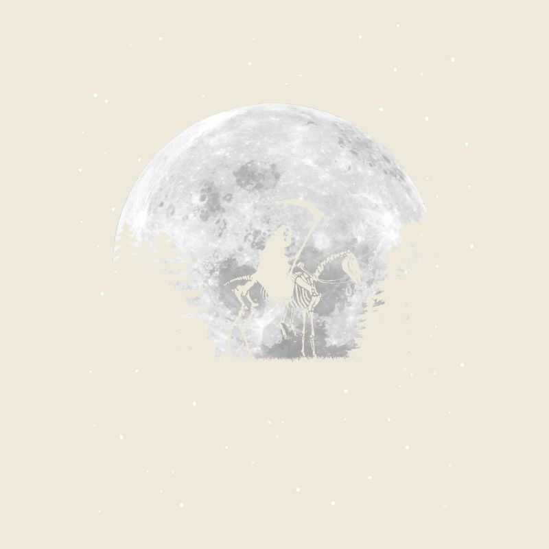Faucheuse avec capot et crâne - Pleine lune