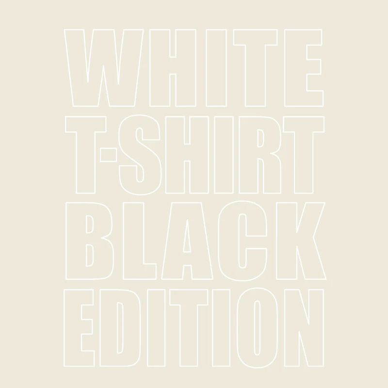 White T-shirt Black Edition