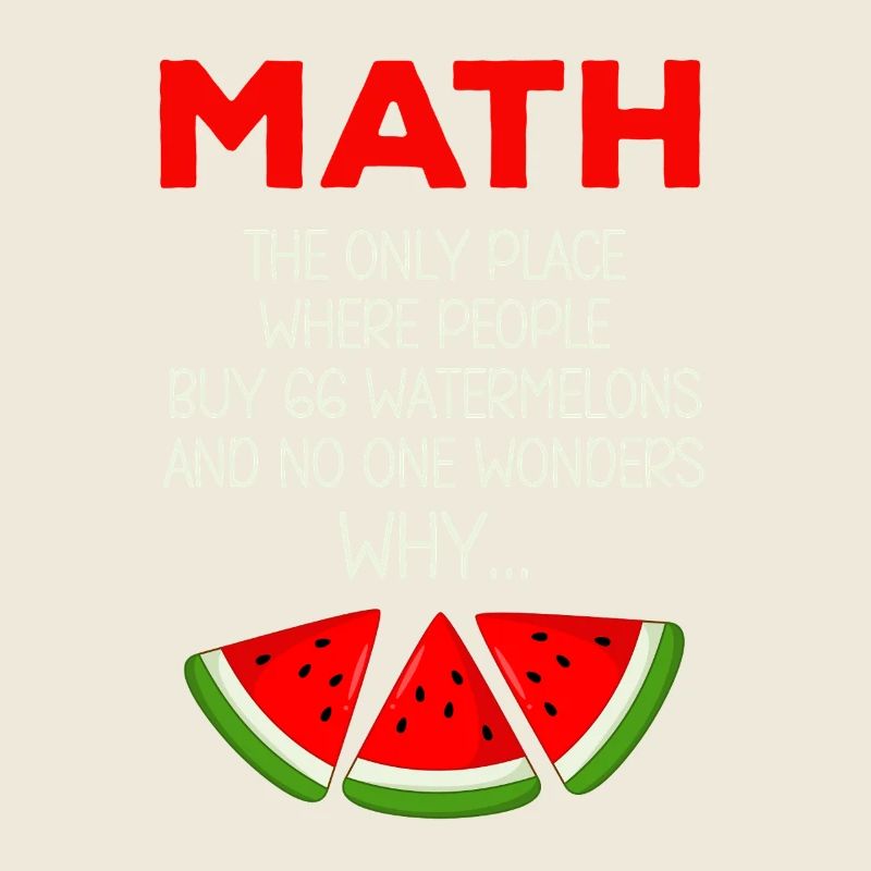 Drôle de professeur de mathématiques disant pastèque Calcul