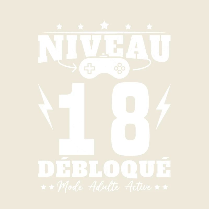 Niveau 18 Débloqué Anniversaire 18 Ans