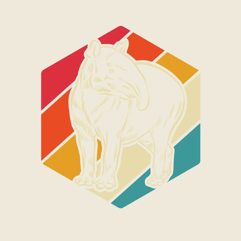 Tapir Vintage Retro - Geschenk