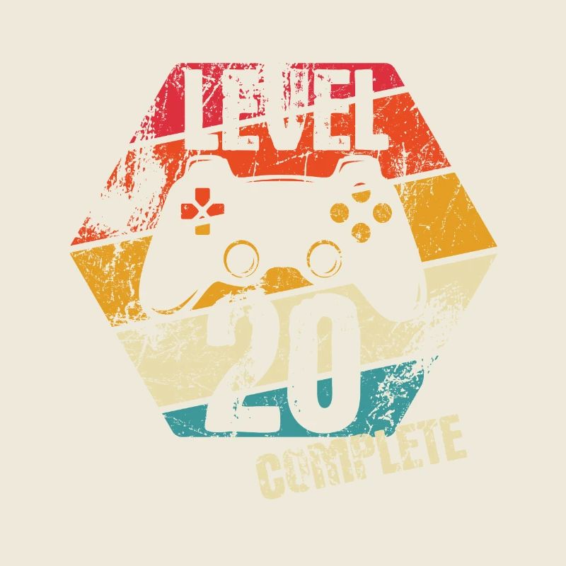 Level 20 Complete - Gamer - Geburtstag - Geschenk