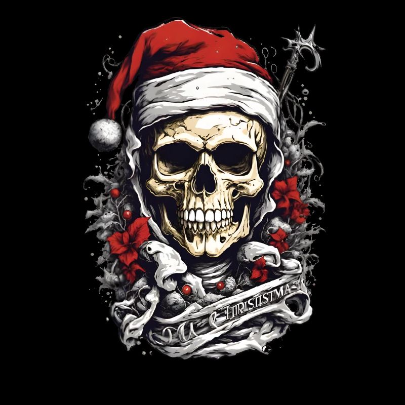 Crâne dans la tenue de Noël Design de Noël