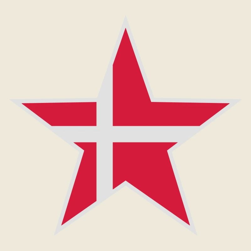 Denmark Danmark Star Logo