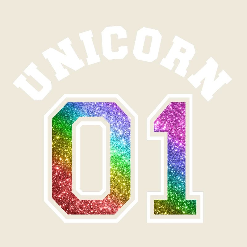 Unicorn 01 Rainbow Glitter