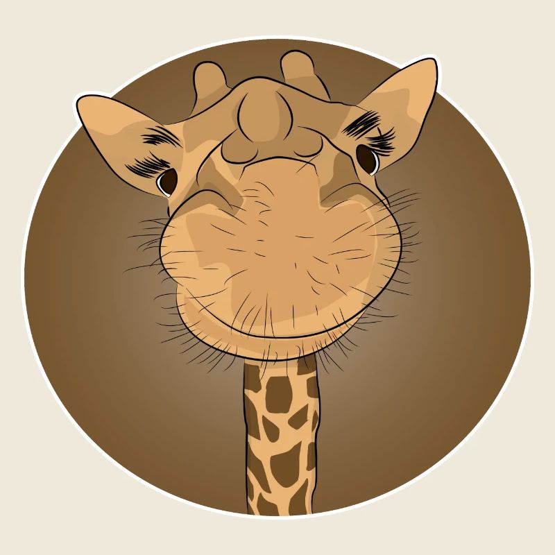 Funny giraffe comic cartoon