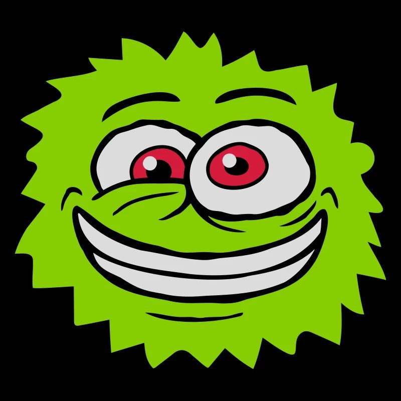 Hairy monster crazy face