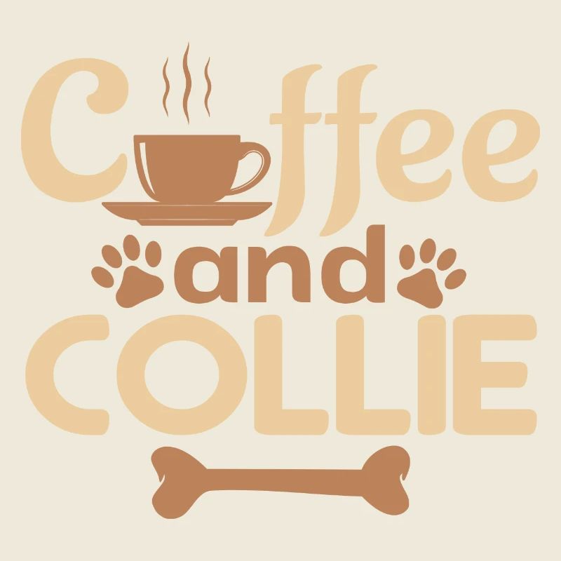 coffe and collie pet lover
