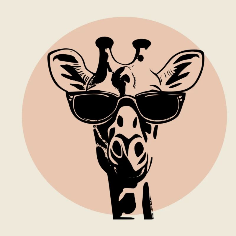 Giraffe mit Brille