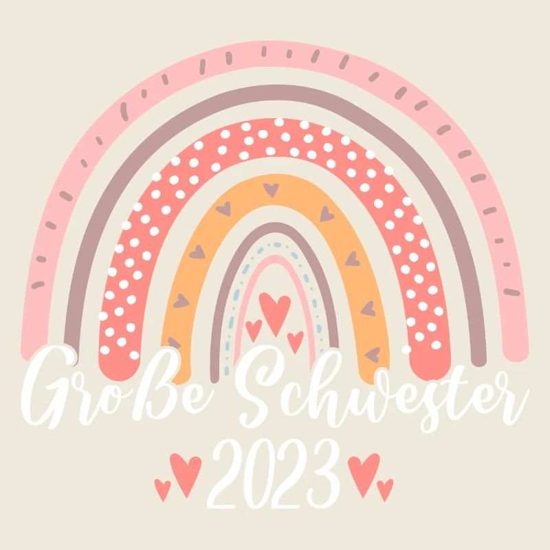 Große Schwester 2023 Boho Regenbogen Mädchen