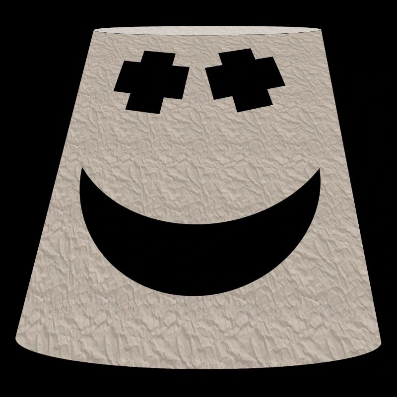 Eimer-Lächeln-Gesicht-Emoticon