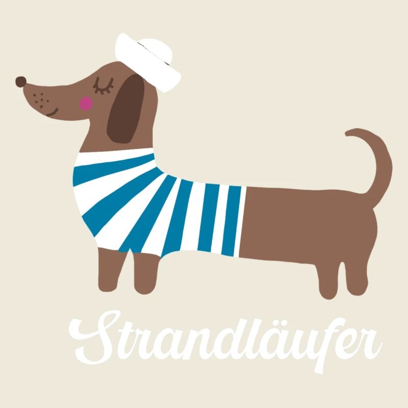 Strandläufer Maritimer Matrosen Sailor Dackel