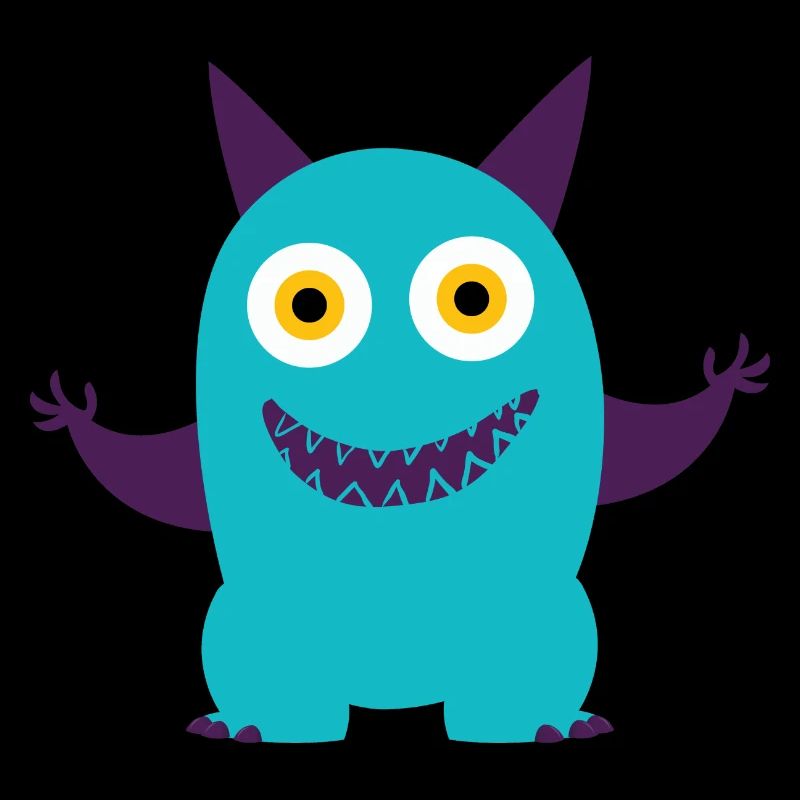 Monstre bleu dansant