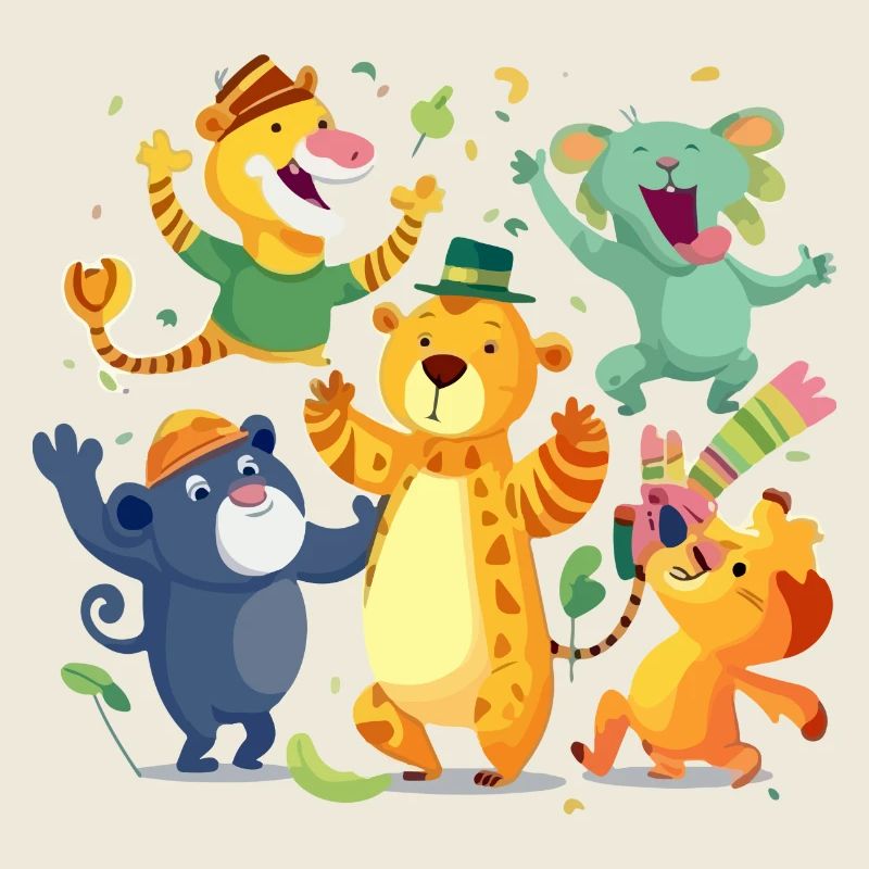 Animals at the party