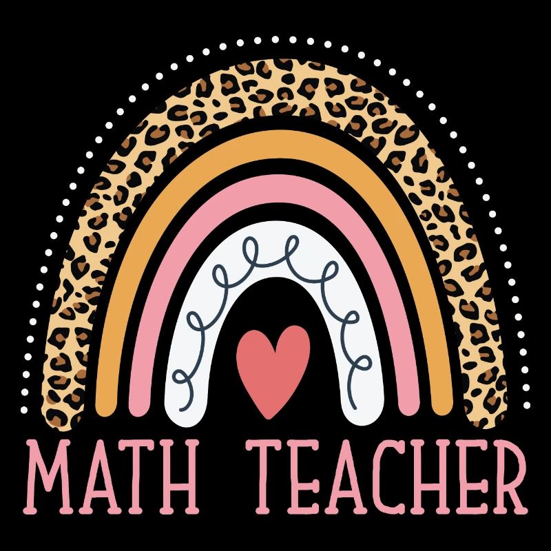 Leopard Rainbow Math Teacher Professor