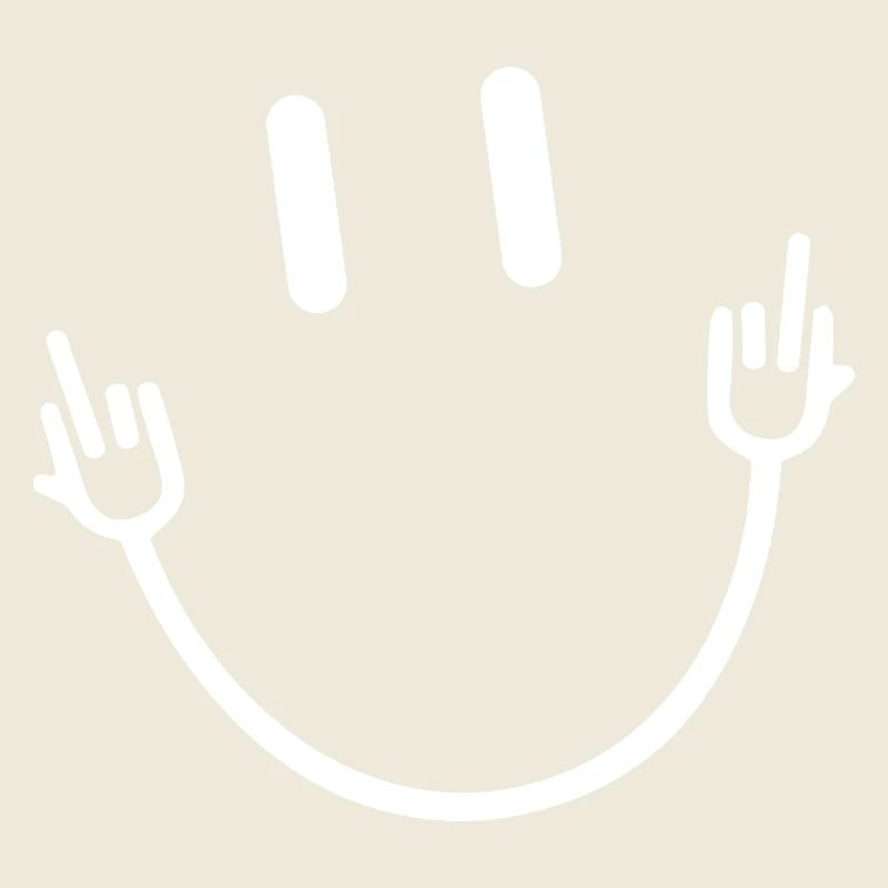 Smile Face Middle Finger Funny Sarcasm Meme Quote