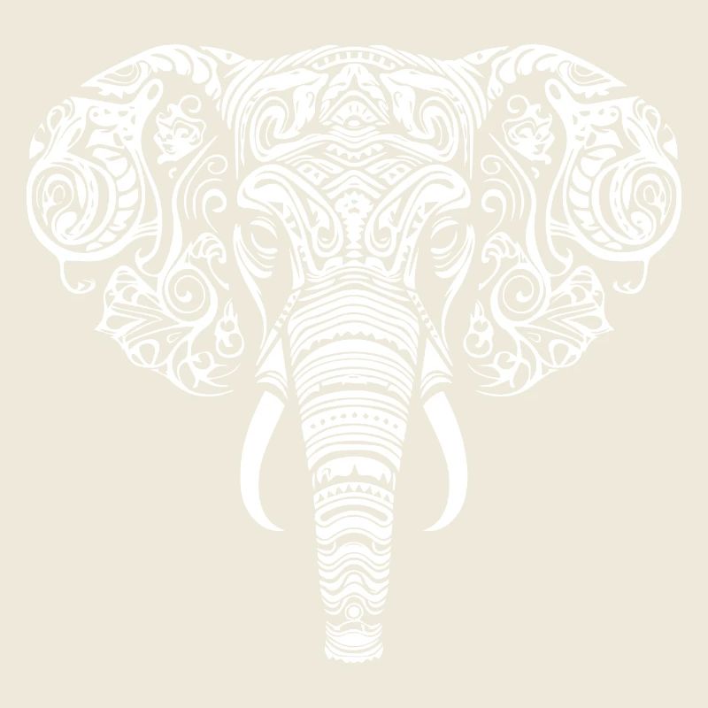 Elephant Mandala Tribal Pattern