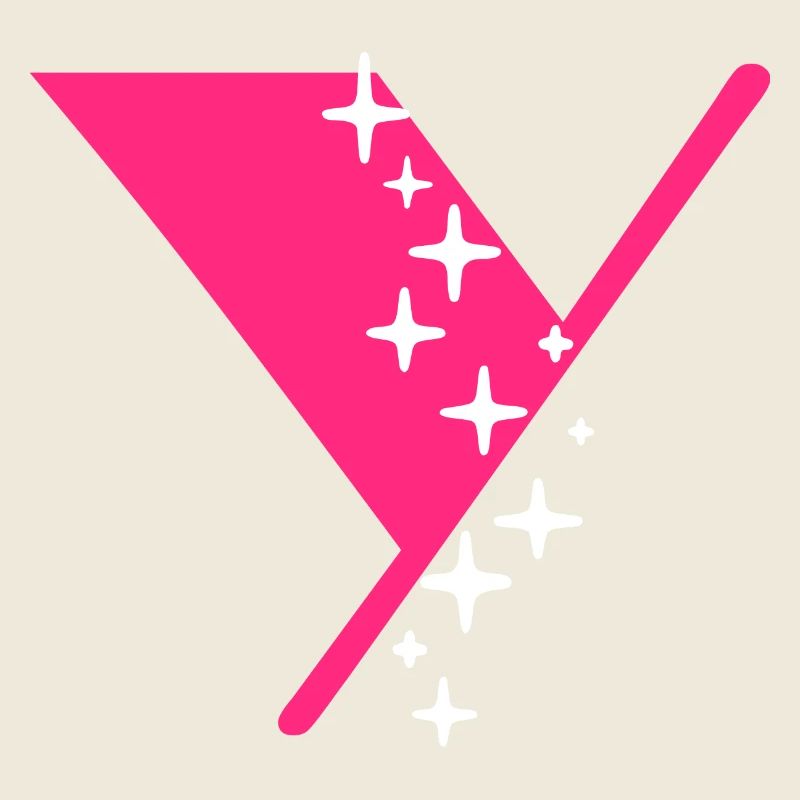 Letter Y Glitter