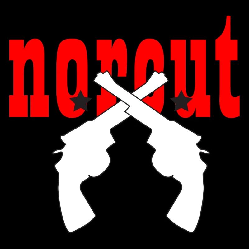 NORCUT - Red Text / Black Stars / White Pistols