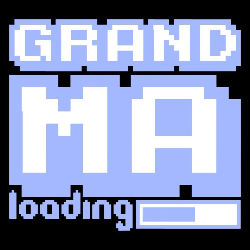 Pixel Grandma Loading Bar Gamer Videogame