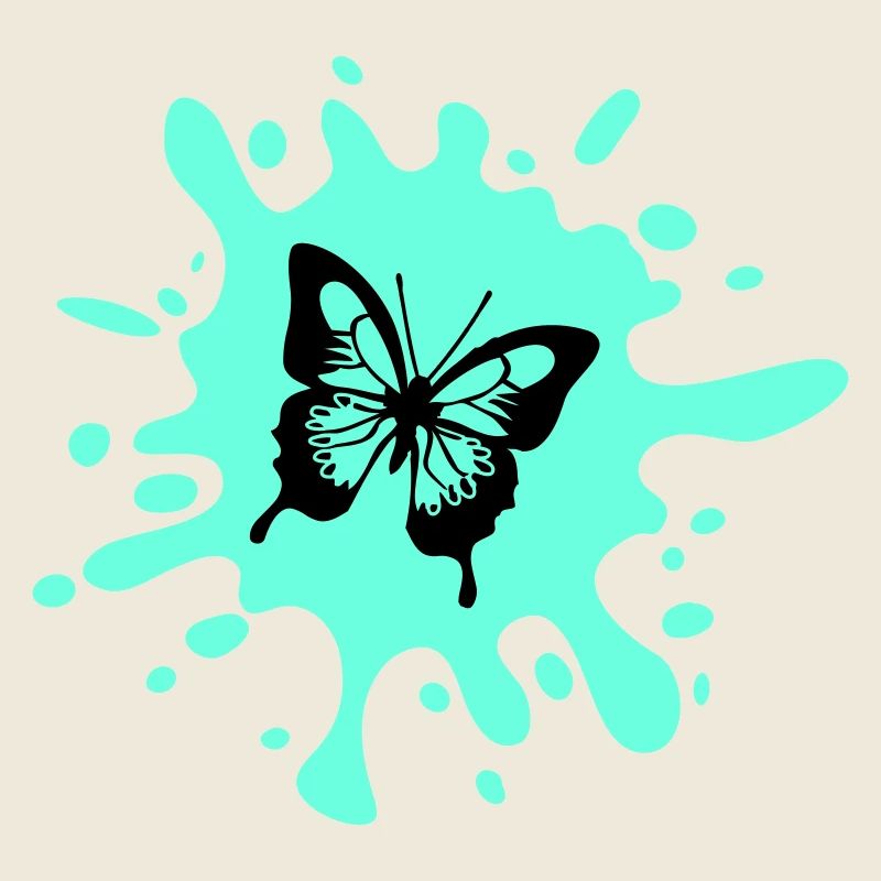 Papillon éclaboussures de couleur