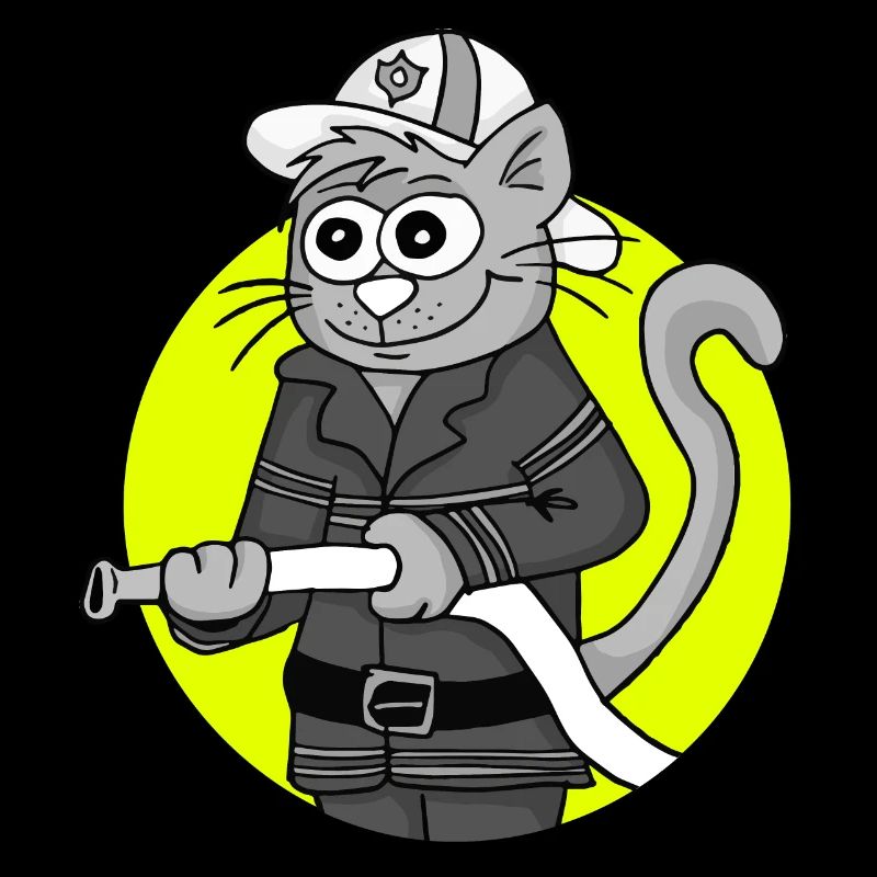 Chat rétro pompiers