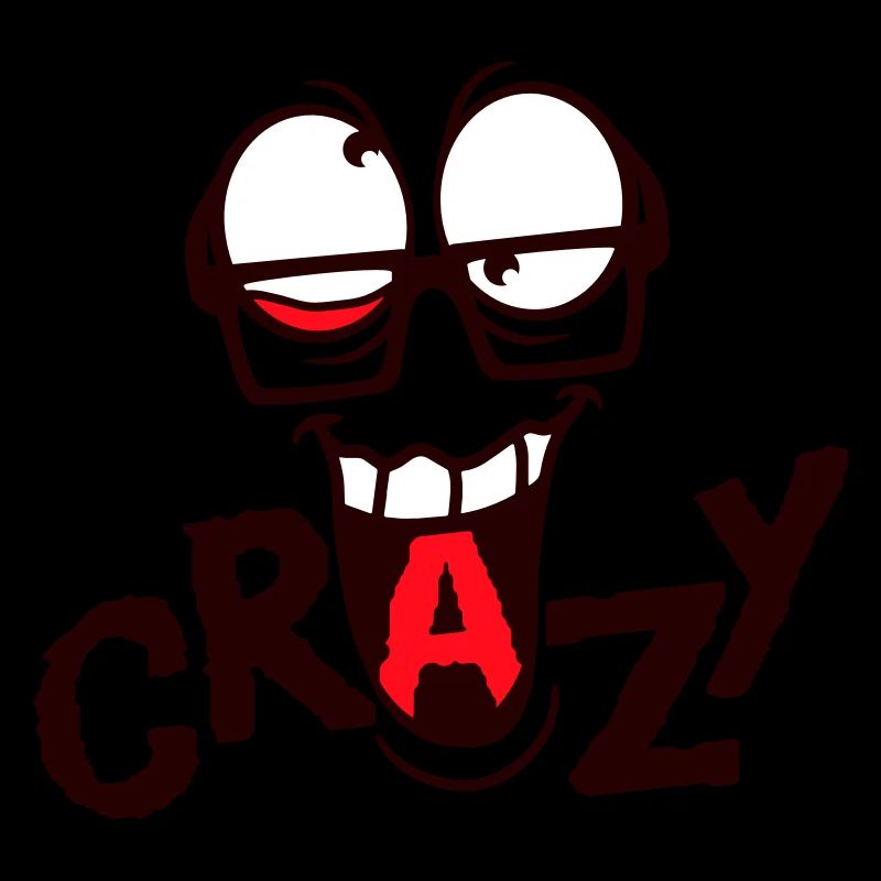 Crazy Visage Crazy Lunettes à monture de corne Yeux Grimace