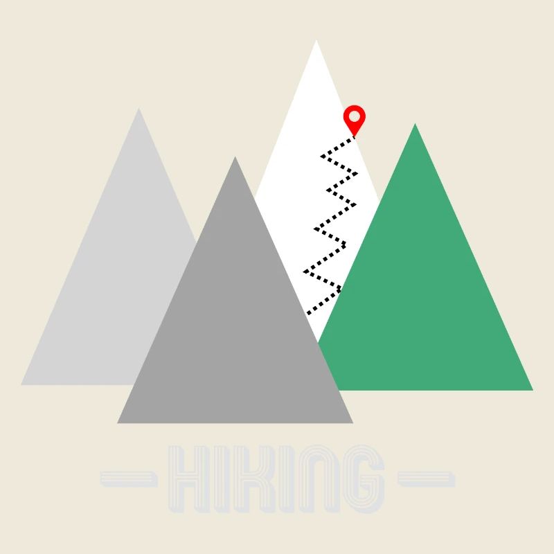 Conception de logo vert HIKING