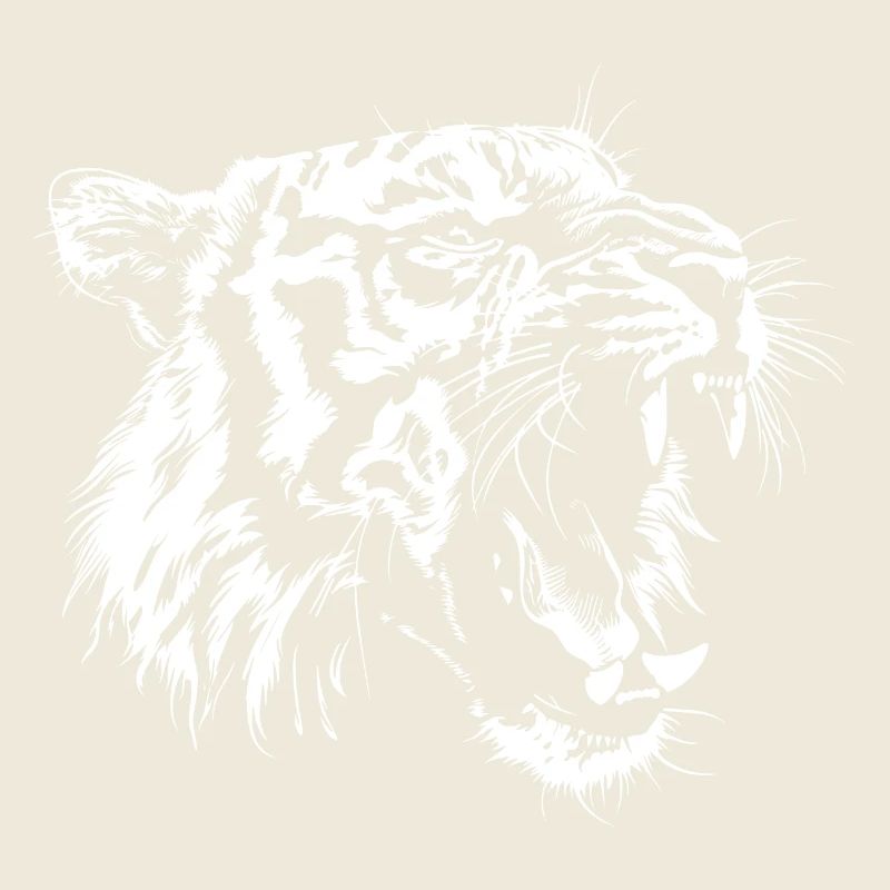 Brüllender Tiger Kopf