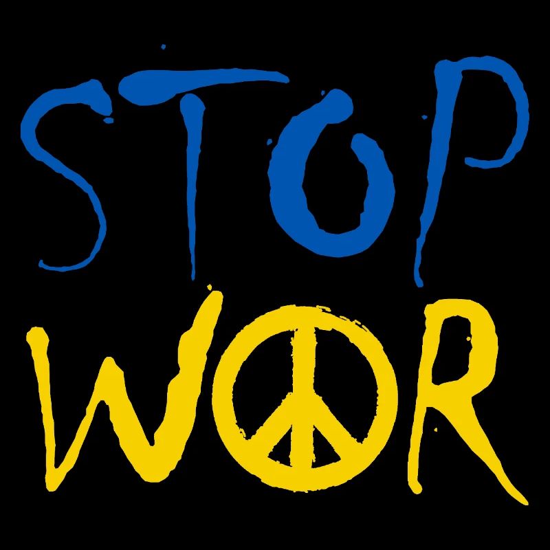 STOP WAR mit Peace Zeichen Peace Symbol – Ukraine