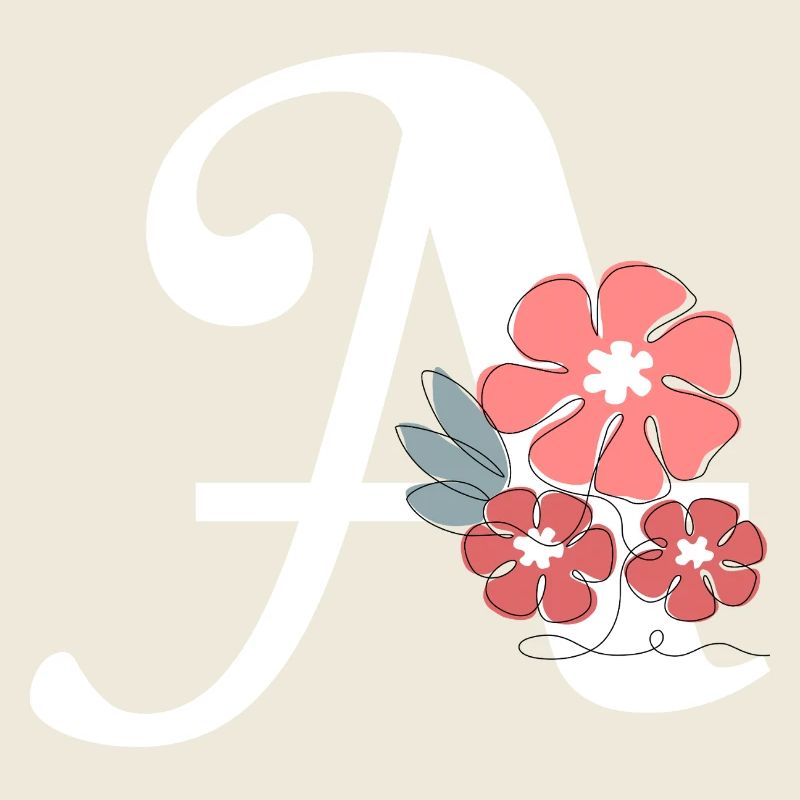 Minimalistischer Blumenbrief