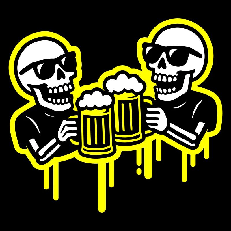 Skelett Party Bier Team