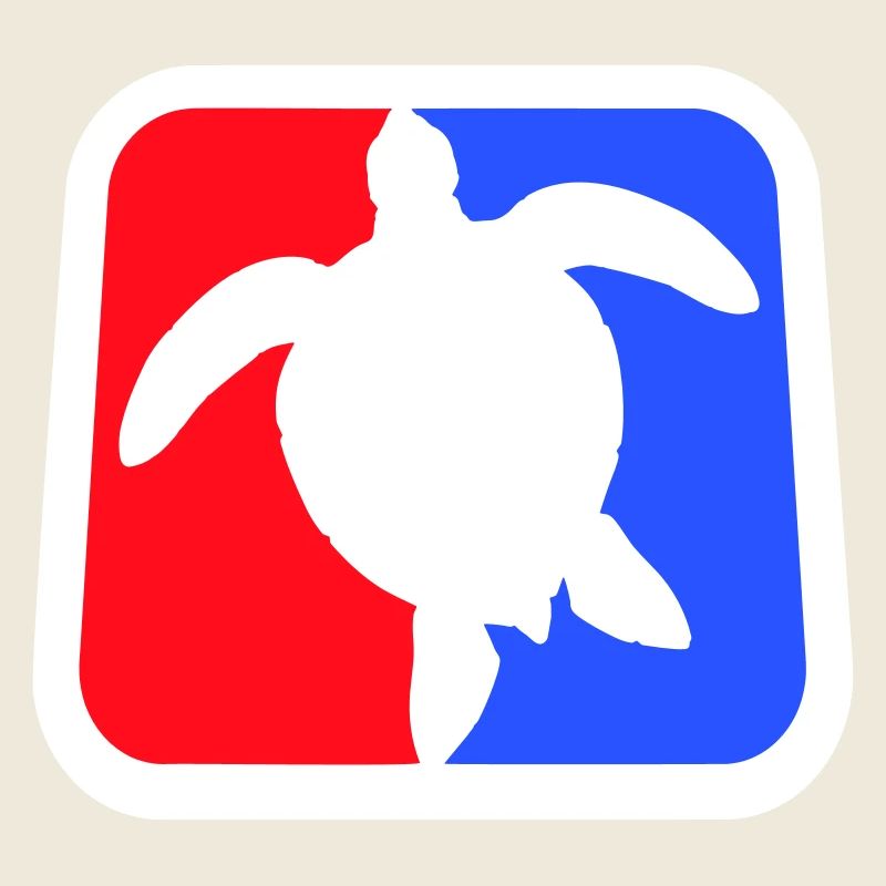 Water turtle sport logo red blue icon cool
