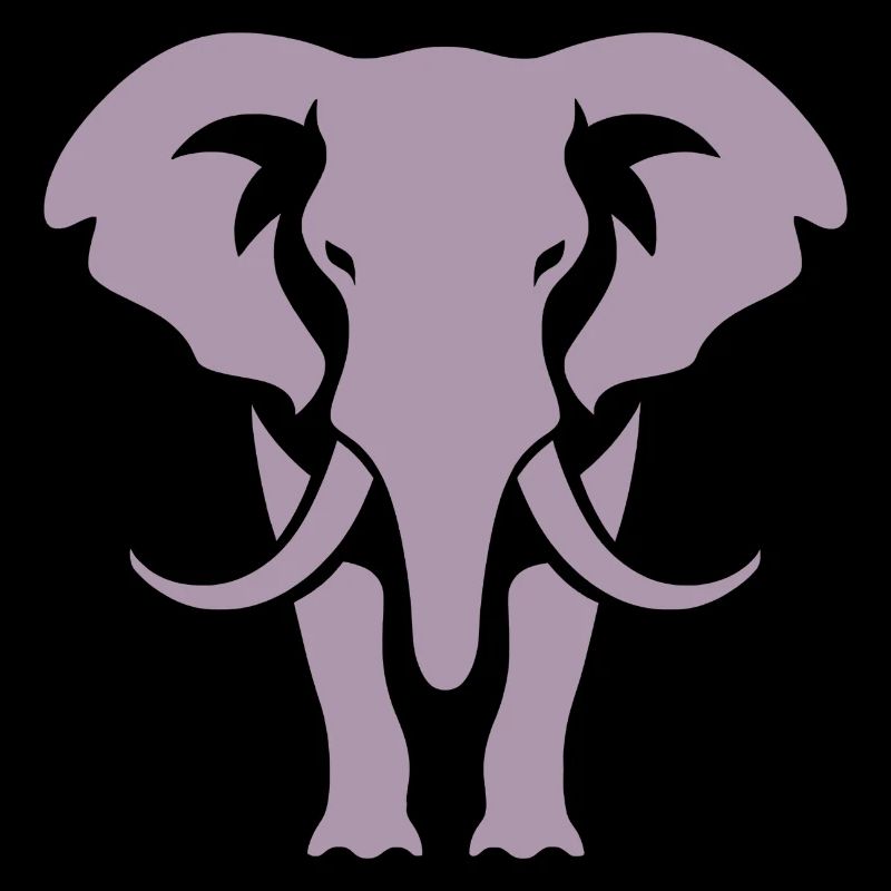 Silhouette d’éléphant Logo blanc