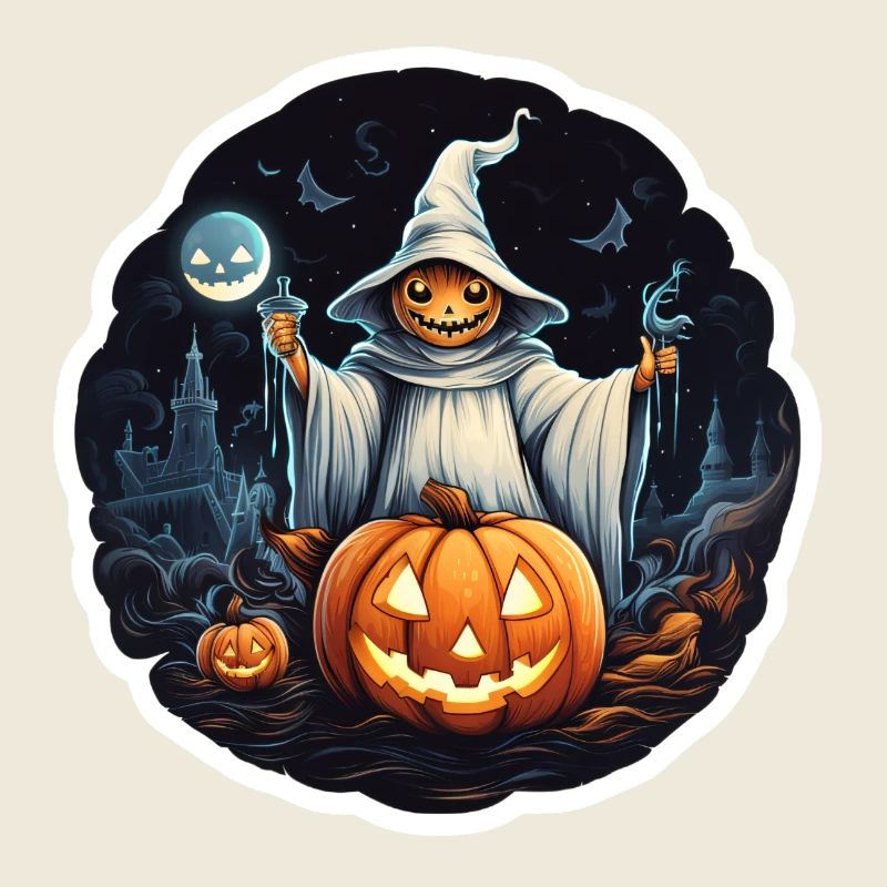 Sorcier citrouille Halloween