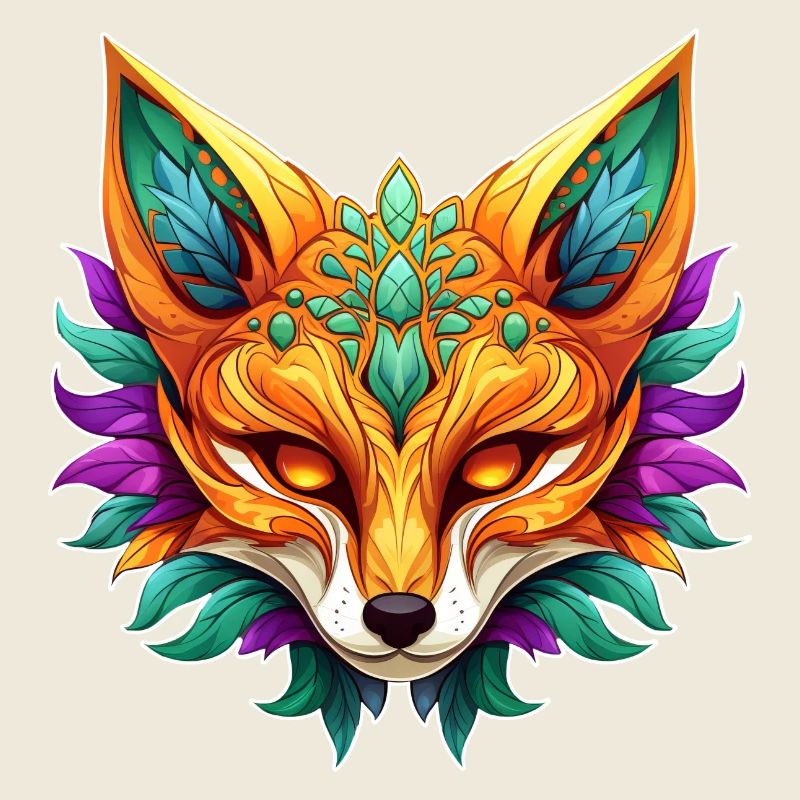 Mardi Gras Fox Portrait