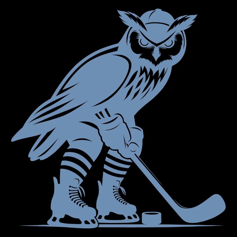 Eule Eishockey Nachtsport Design