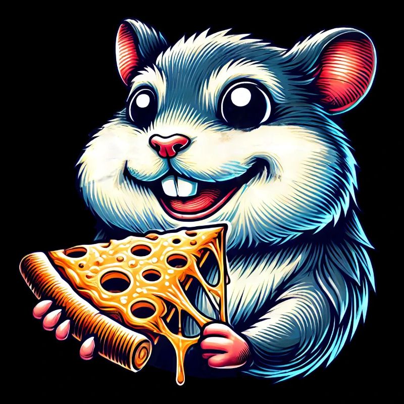 Hamster cochon d’Inde pizza amateur de restauration rapide